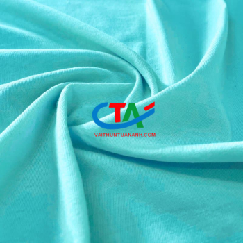Cotton 2 chiều xanh yamaha lợt. Khổ 1m85.
