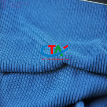 Vải Gân Tăm Lạnh Màu Xanh Dương Khổ 1m45