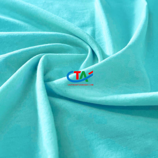 Cotton 2 chiều xanh yamaha lợt. Khổ 1m85.